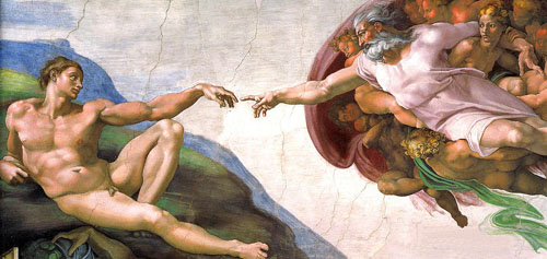 Michelangelo – The Creation of Adam fresco painting