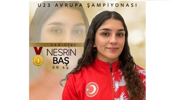 Milli güreşçi Nesrin Baş Avrupa Şampiyonu oldu.